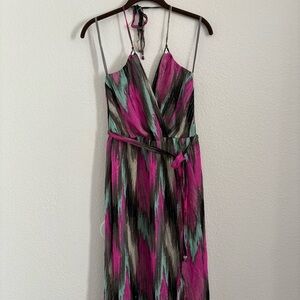 Milly Women's Size 8 Multicolor Silk Maxi Dress